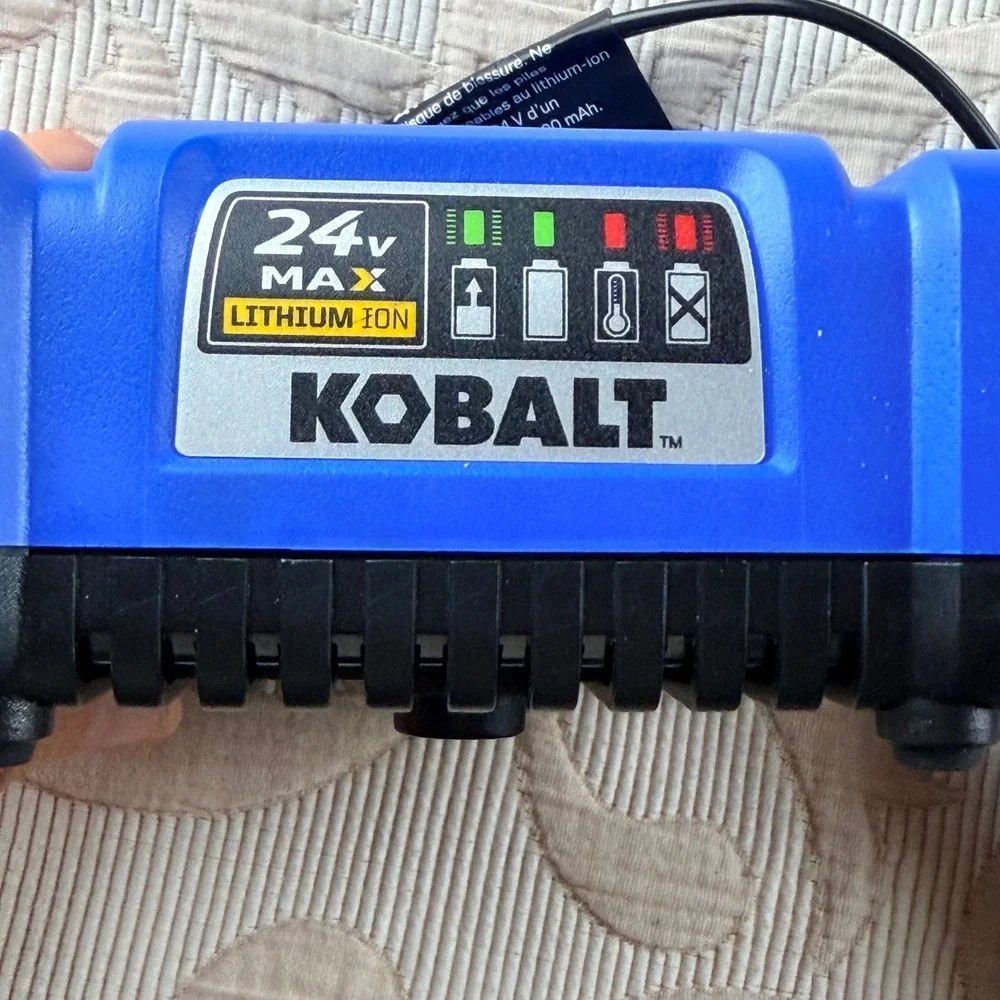 Kobalt 24V Max Lithium-Ion Battery Charger KRC 2445-03 Blue Black Corded